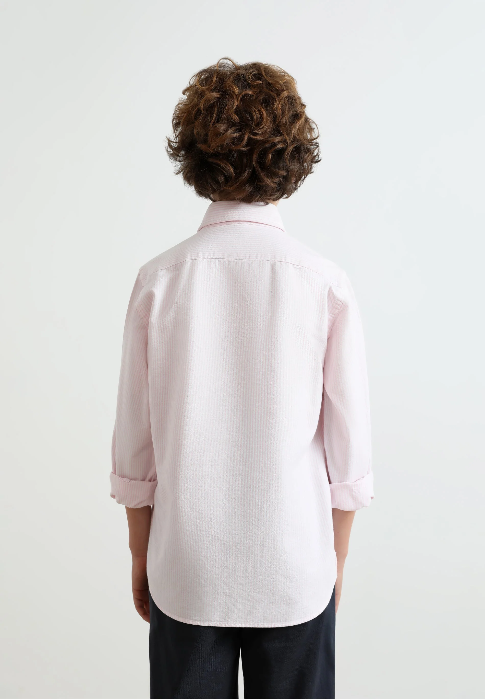 CAMISA DE RISCAS COM LOGO A CONTRASTAR - Image 4